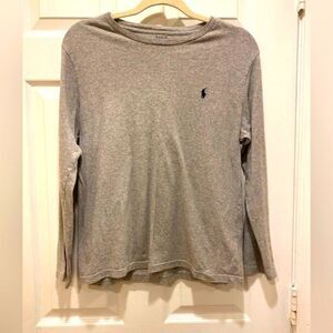 Polo Ralph Lauren longsleeve t-shirt.  Boys sz L (14-16). Gray.
